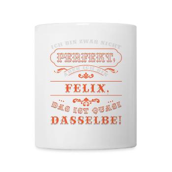 FELIX drôle pour la journée du nom avec le nom du nom - Mug blanc - blanc - Devant