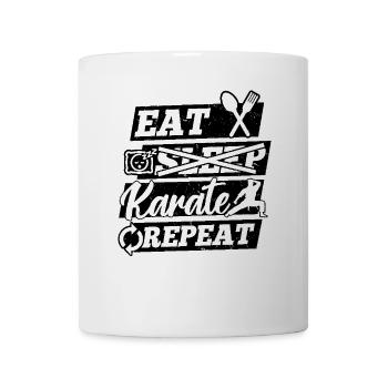 Eat Sleep Karate Repeat - Karate Fighter - Mug - white - Front