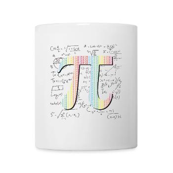 Bunte Pi-Zahl Zum Pi-Tag Lernen - Tasse - Weiß - Vorne