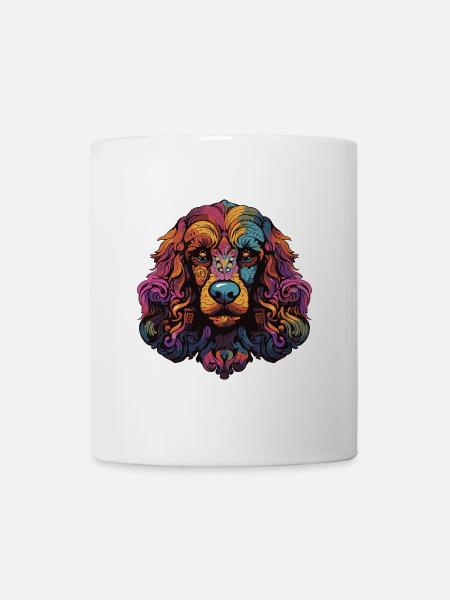 Pudel Hund Porträt - Tasse - Weiß