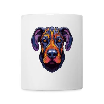 Great Dane Dog Portrait - Mug - white - Front