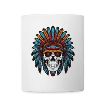 Apache Indian Chief Skull - Mug - white - Front
