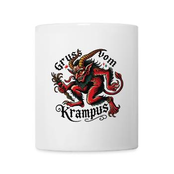 Salutations du Krampus Mystic Compagnon de Saint-Nicolas - Mug blanc - blanc - Devant
