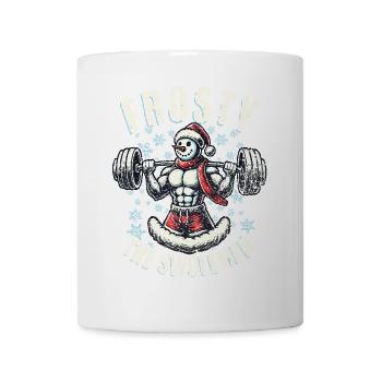 Frosty the Swoleman Schneemann Fitness - Tasse - Weiß - Vorne