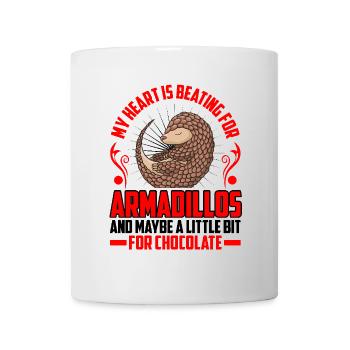 Armadillo Armadillo Heart beats for armadillo - Mug - white - Front