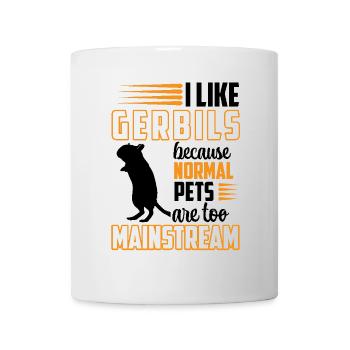 Gerbille Rongeur normal de compagnie Gerbille - Mug blanc - blanc - Devant