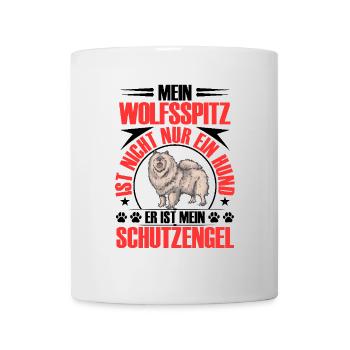 Wolfspitz is my guardian angel Keeshond - Mug - white - Front