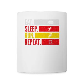 Eat Sleep Run Répétez l’opération pour les marathoniens - Mug blanc - blanc - Devant