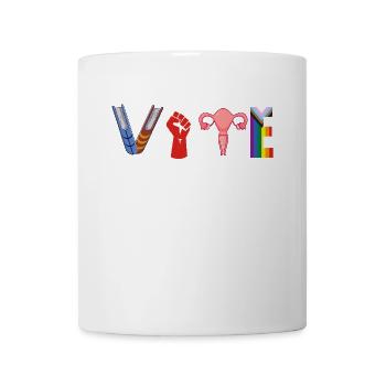 Féministe Arc-en-ciel LGBTQ Choix Solidarité - Mug blanc - blanc - Devant