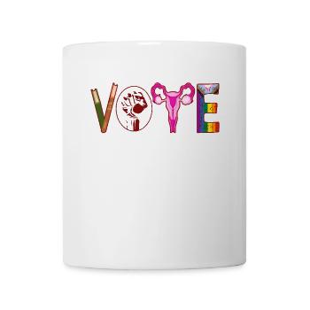 Féministe Arc-en-ciel LGBTQ Choix Solidarité - Mug blanc - blanc - Devant