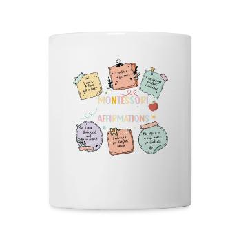 Montessori teacher I rise by - Mug - white - Front