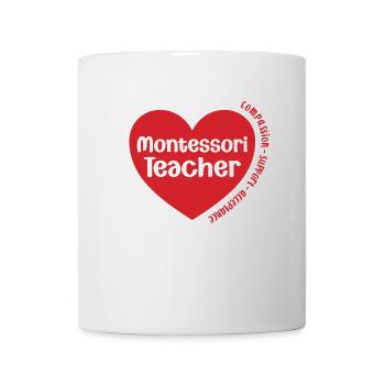 Montessori teacher I rise by - Mug - white - Front