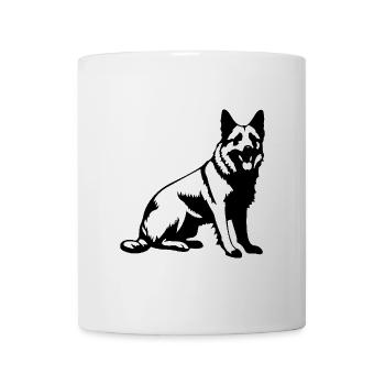 German Shepherd Hund - Tasse - Weiß - Vorne