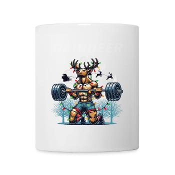 Gaindeer Funny Fitness Conception de Noël - Mug blanc - blanc - Devant