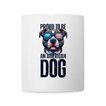 Pitbull Mom Patriotic Lustiges 4th of July - Tasse - Weiß - Vorne