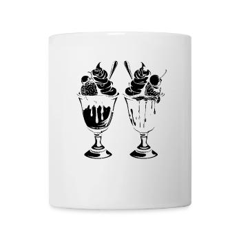cream sundae sketch - Mug - white - Front