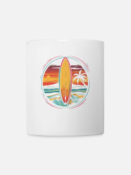 Surfen Artwork - Tasse - Weiß