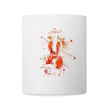 Violine Grafik - Tasse - Weiß - Vorne