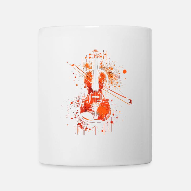 Violine Grafik - Tasse - Weiß