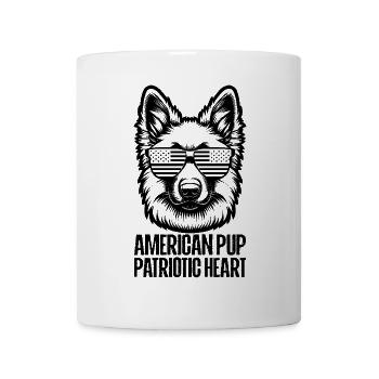 Schäferhund Patriotic Lustiges 4th of July - Tasse - Weiß - Vorne