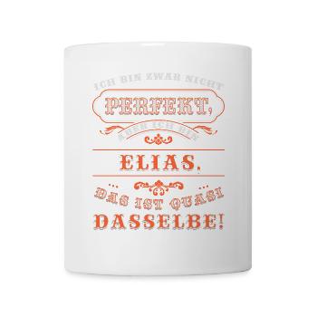 Lustiges ELIAS zum Namenstag mit Name Namens - Tasse - Weiß - Vorne