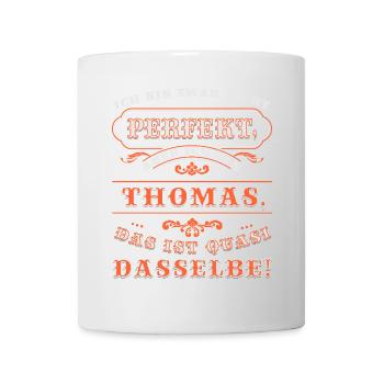 Funny THOMAS for Name Day with Name Name - Mug - white - Front