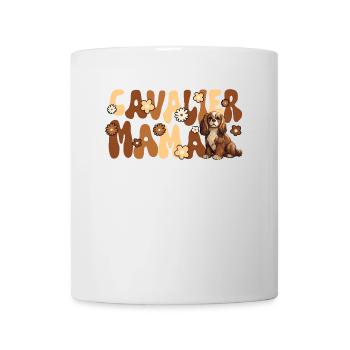 Cavalier King Charles Spaniel Groovy Cavalier Mom - Mug - white - Front