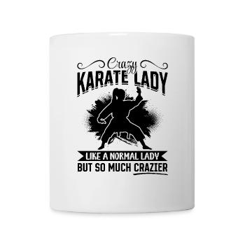 Folle de karaté dame comme une dame normale mais tellement - Mug blanc - blanc - Devant