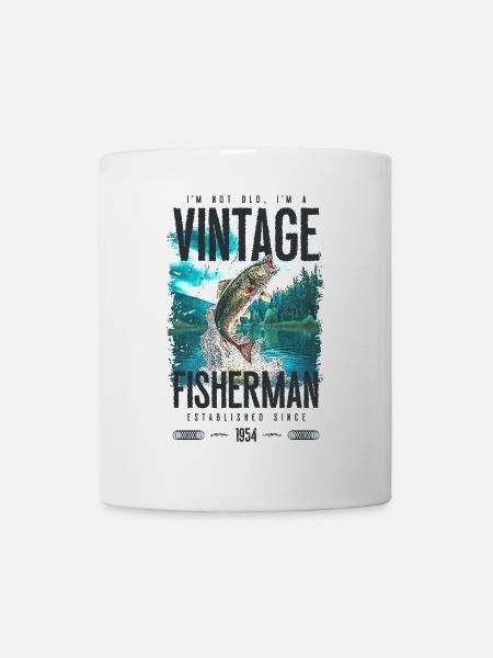 Vintage Trout Fisherman Fishing Birthday 1954 - Kop/krus - hvid