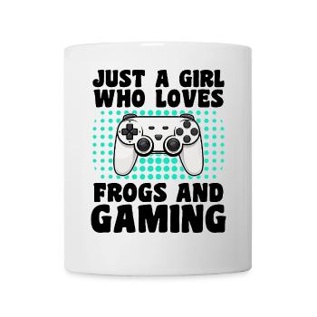 Gamer et Grenouilles : Jeux Vidéo et Amphibienne - Mug blanc - blanc - Devant
