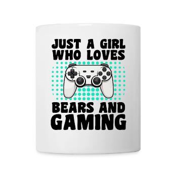 Gamer et Ours : Jeux Vidéo et Aventure Sauvage - Mug blanc - blanc - Devant