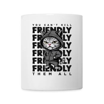 Genervte Katze Lustiges Katzen Spruch - Tasse - Weiß - Vorne