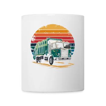 Retro Recycling Garbage Truck Sanitation Worker - Tasse - Weiß - Vorne