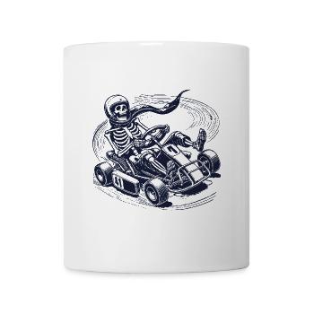 Retro Skeleton Go-Kart Driver Adventure - Mug - white - Front