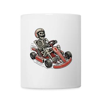 Funny Skeleton Go-Kart Driver Adventure - Mug - white - Front