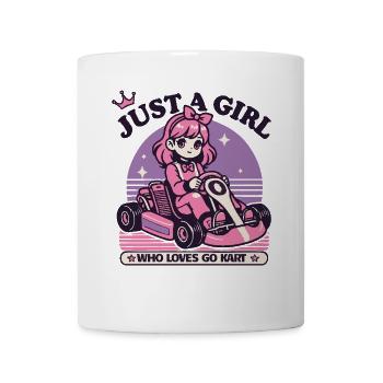 Juste une fille qui aime le karting - Mug blanc - blanc - Devant