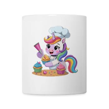 Cute Unicorn Baker Rainbow Baking Cupcake Gifts - Mug - white - Front