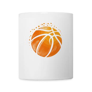 Basketball Ball Grafik - Tasse - Weiß - Vorne