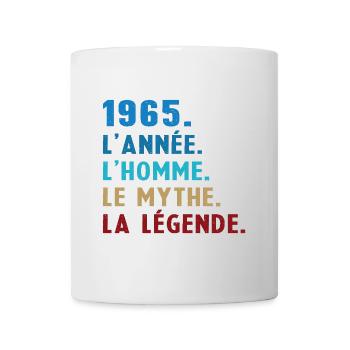 1965 Année Homme Mythe Légende - Mug blanc - blanc - Devant