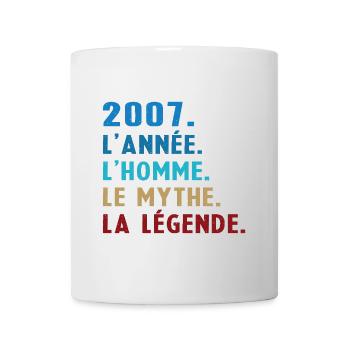 2007 Jahr Mann Mythos Legende - Tasse - Weiß - Vorne