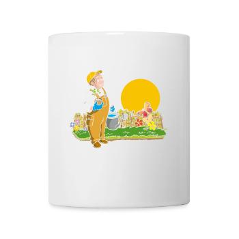 Ich bin gut im Beet Gärtner Wortspiel Gartenfreund - Tasse - Weiß - Vorne