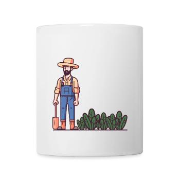 Ich bin gut im Beet Gärtner Wortspiel Gartenfreund - Tasse - Weiß - Vorne