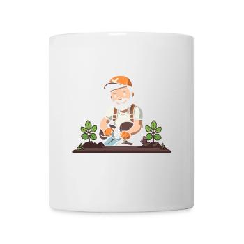 Ich bin gut im Beet Gärtner Wortspiel Gartenfreund - Tasse - Weiß - Vorne