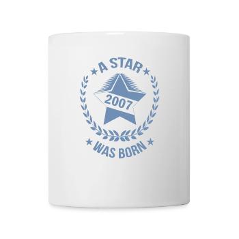 Geburtstag Stern geboren 2007 - Tasse - Weiß - Vorne
