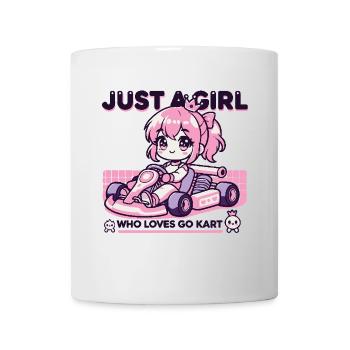 Ein Mädchen Das Go-Kart Liebt Anime Stil - Tasse - Weiß - Vorne