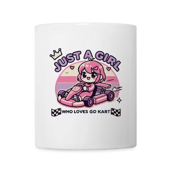 A Girl Who Loves Go-Kart Anime Style - Mug - white - Front