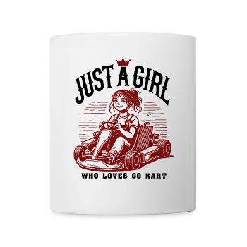 Juste une fille qui aime le karting design vintage - Mug blanc - blanc - Devant