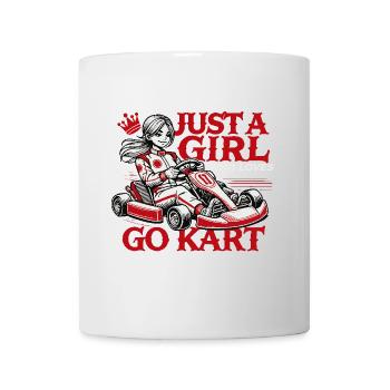 Une fille qui aime les courses de karting - Mug blanc - blanc - Devant