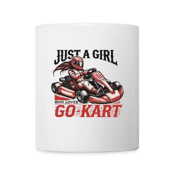 Une fille qui aime le kart style rétro - Mug blanc - blanc - Devant