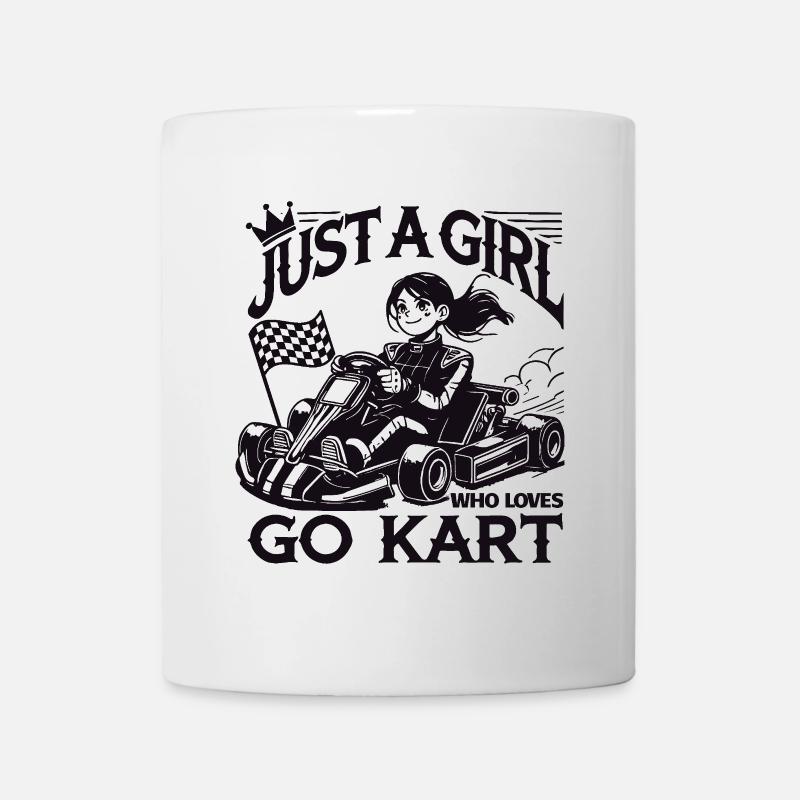 Les filles qui aiment le karting - Mug blanc - blanc